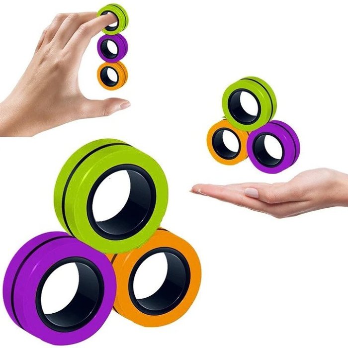 Fun And Anti-stress Magnetic Rings : Make Your Day More Fun And Less Stressful