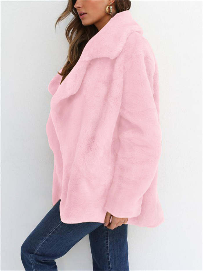 Women's Trendy Lapel Oversized Plush Sexy Cardigan Coats