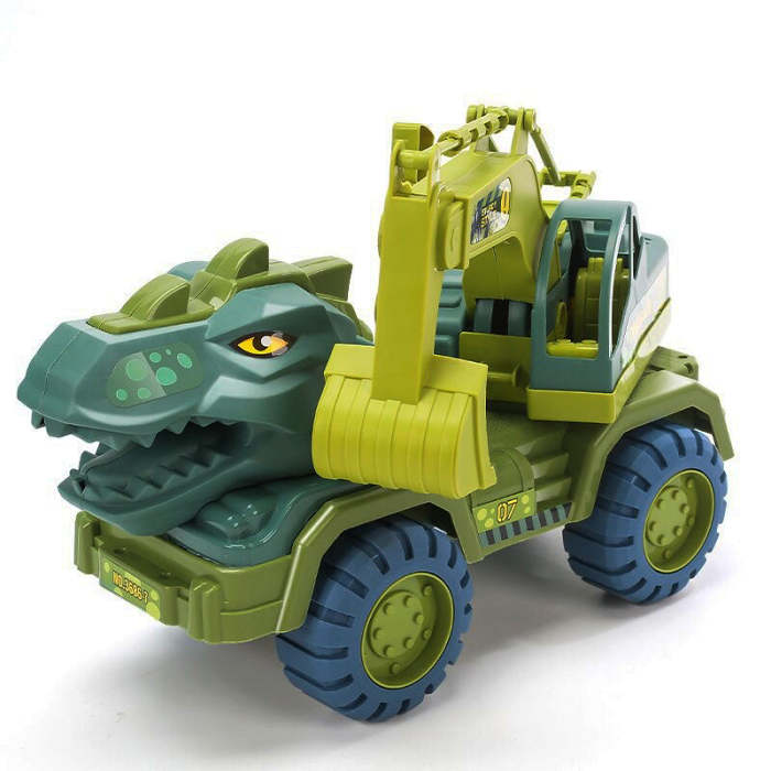 Kids Large Dinosaur Transport Truck Carrier Excavator