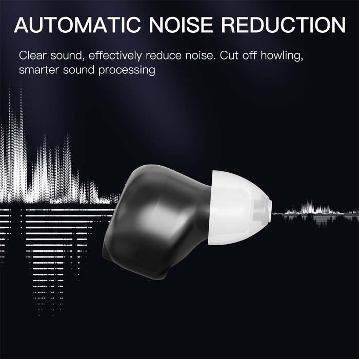 Hearing Amplifier Rechargeable Sound Amplifier for Seniors Noise Reduction Touch Screen Wear Regardless of Left Right
