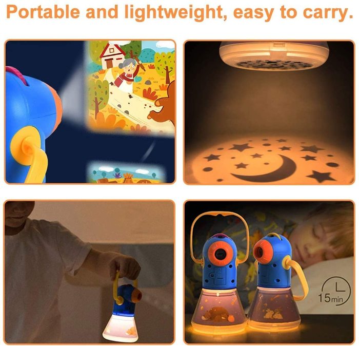 Story Projection Flashlight Torch With Night Light