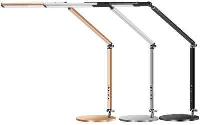 8W 100-240V LED Table Lamp Desk Dimmable Foldable Metal Swing Arm Desk Lamp with 3 Lighting Modes for Desk Office Bedroom Reading
