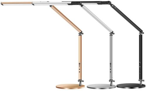 8W 100-240V LED Table Lamp Desk Dimmable Foldable Metal Swing Arm Desk Lamp with 3 Lighting Modes for Desk Office Bedroom Reading