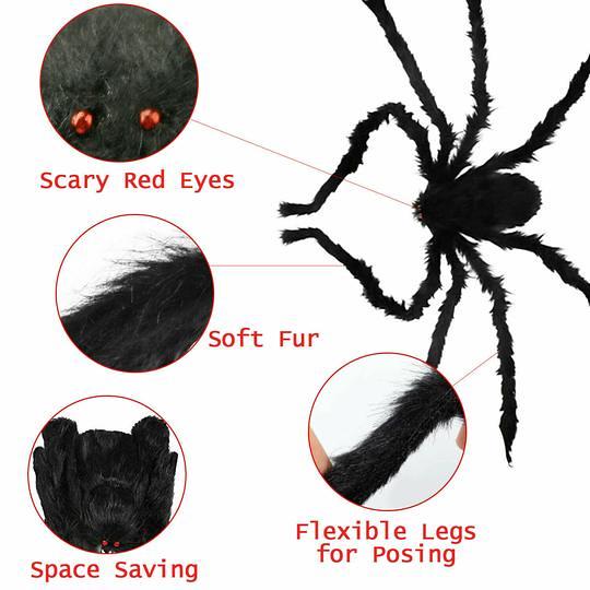 Giant Halloween Spider - Realistic Scary Decor