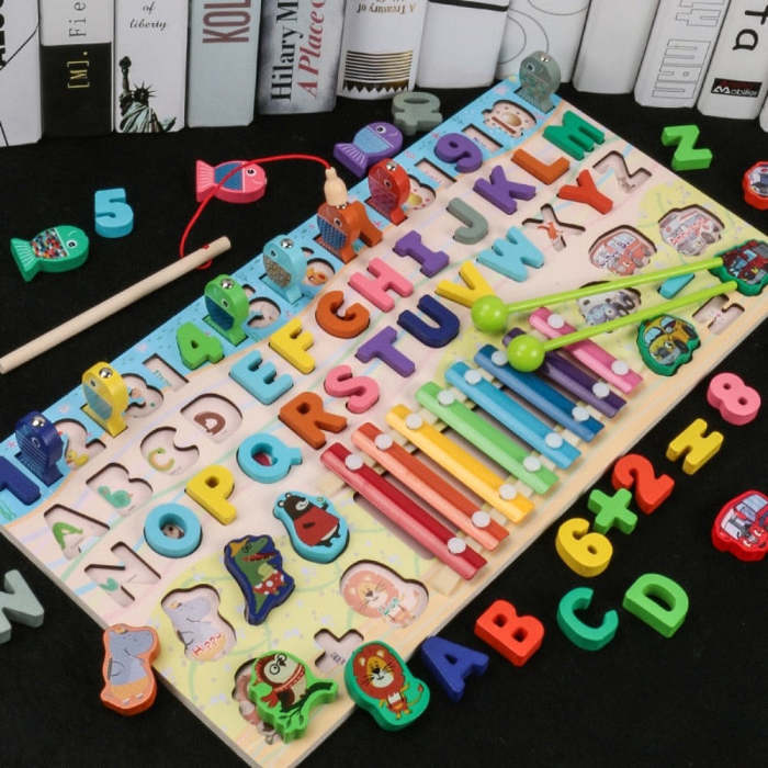 Educational Wooden Block Puzzle Match Board (37 Options)