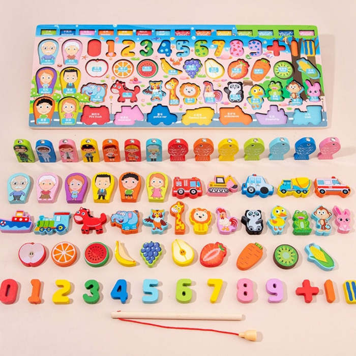 Educational Wooden Block Puzzle Match Board (37 Options)
