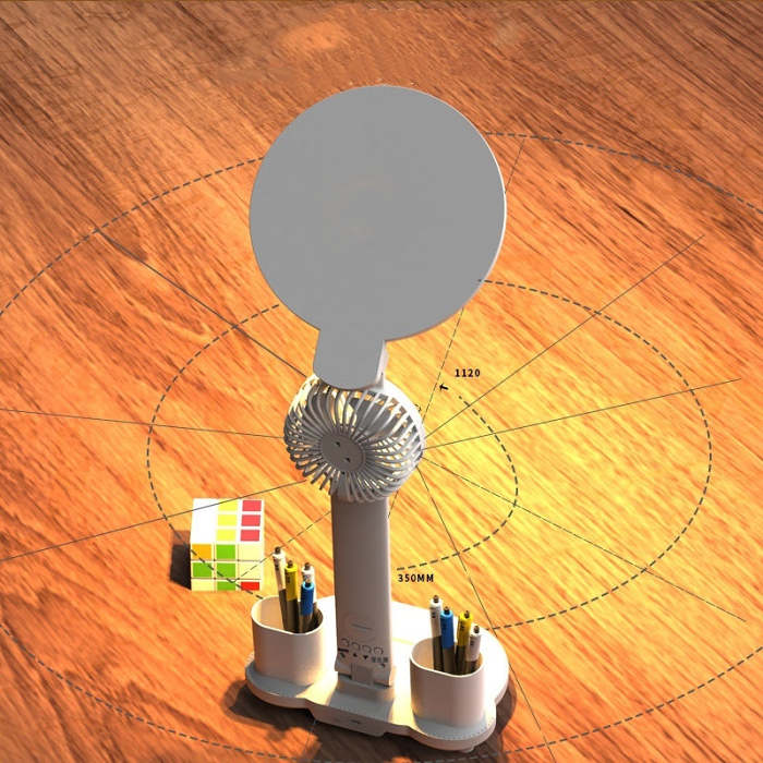 LED clock table lamp with USB.