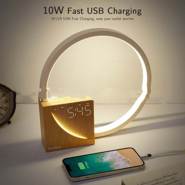 Touch lamp with alarm.