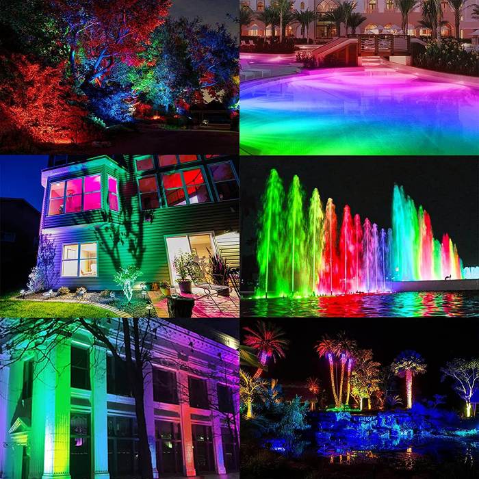 Multi Colored Solar Landscape Spotlights