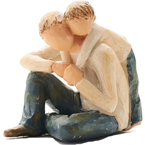 Hand-painted Sculpture Of A Family Of Three