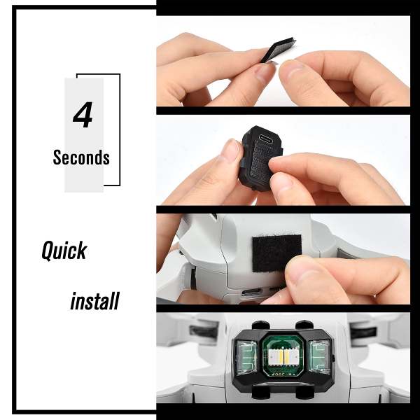 Drone Strobe Lights, Anti-Collision Lighting, Lightweight Drone LED Lights with 4 Colors for DJI FPV Drone/Mini 2/Mavic Mini/Mavic Air 2/Holy Stone
