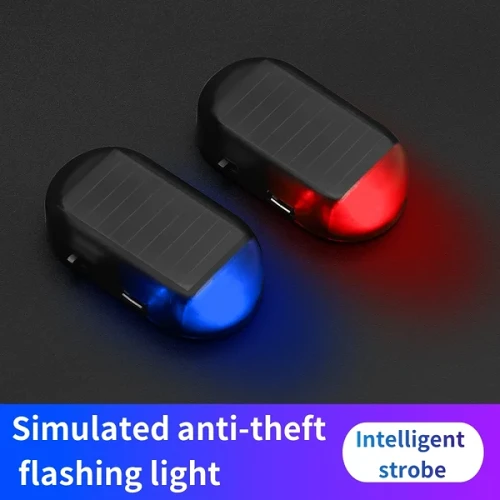 Car Anti-theft Simulation Warning Flashing Solar Light
