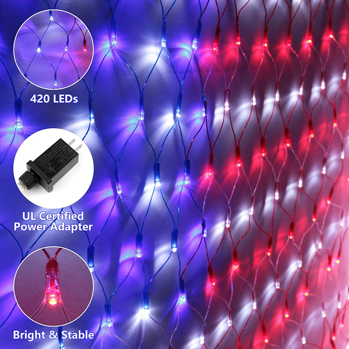 American FLAG LED STRING lamp-Large American FLAG outdoor lamp