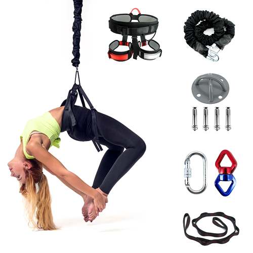 Heavy Bungee Cord Resistance Belt Kit Aerial Trapeze Yoga Workout Gravity Training Tool Equipment for  Home Gym Studio