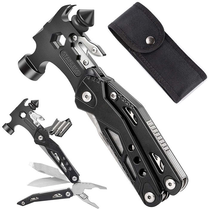 6-in-1-portable stainless steel outdoor Hammer Multitool-Gifts for Dad