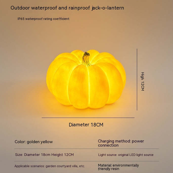 Outdoor solar pumpkin lights
