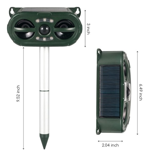 Solar Ultrasonic Electronic Repeller Waterproof Animal Repellent