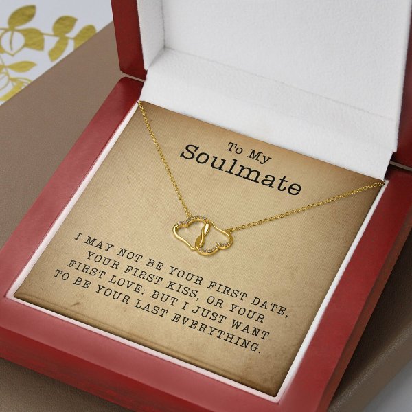 Valentine Gifts To My Soulmate- Forever & Always -18kgold With Diamonds Necklace