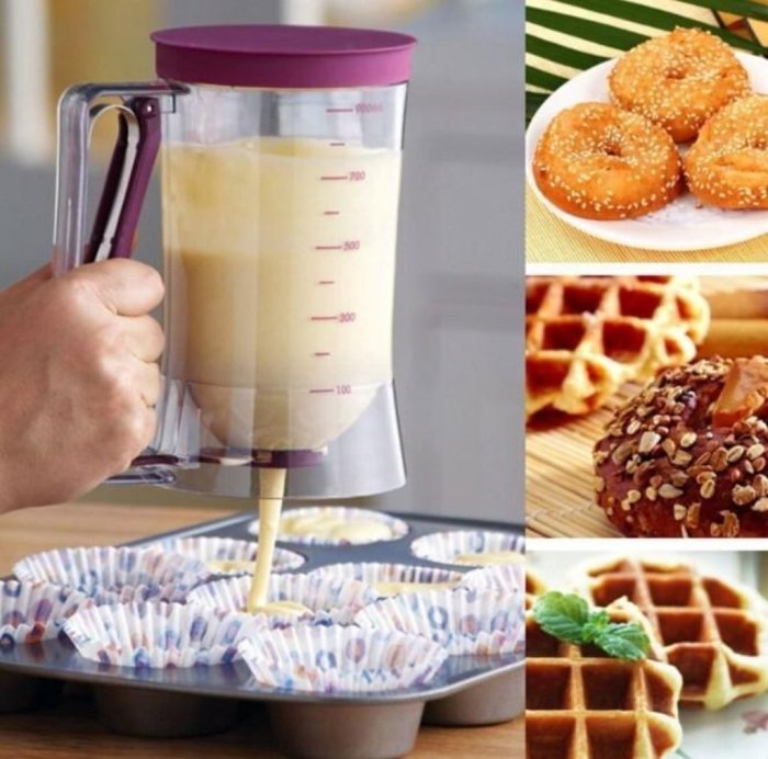 Batter Dispenser Pancake, Cupcake, Muffin Measuring Tool by Veasoon