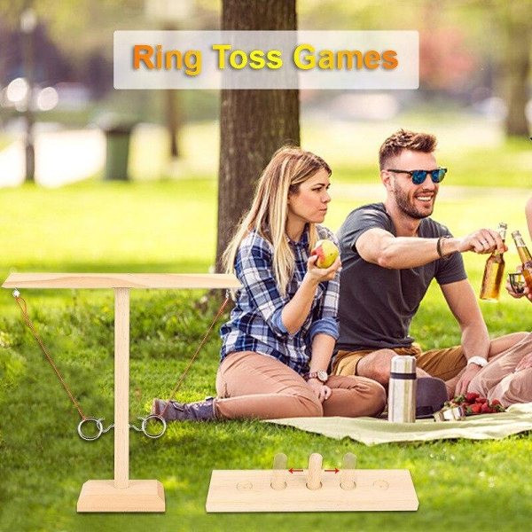 Seaforth Home Ring Toss Game, Handmade Interactive Ring Battle Game