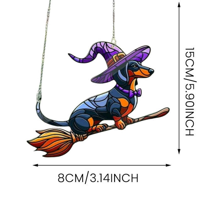 ♀Magic Dachshund Window Hanging