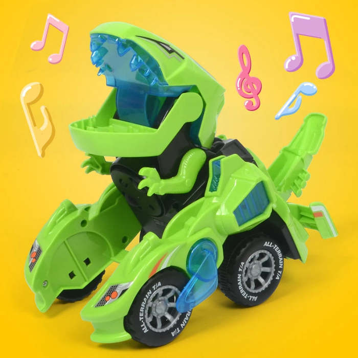 LED Dinosaur Transformation Car Toy
