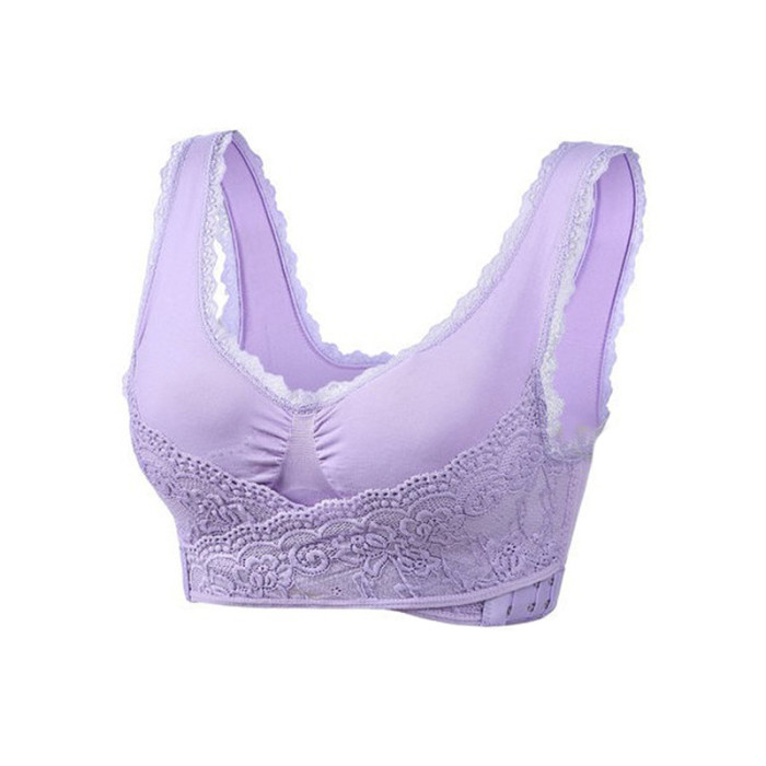 2023 Comfy Corset Adjustable Bra Front Cross Side Buckle Lace Bras