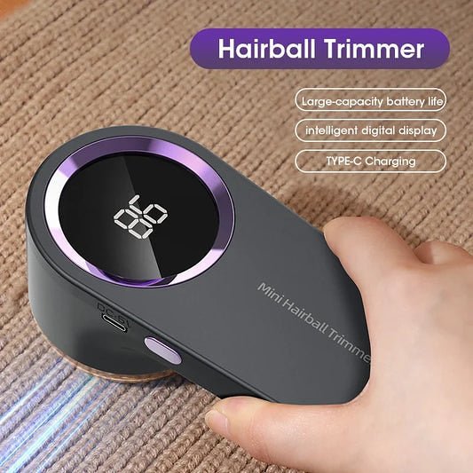 Digital Display Lint Remover - Electric Hairball Trimmer with LED Digital Display USB Charging Pellet Removes Lint From Clothes