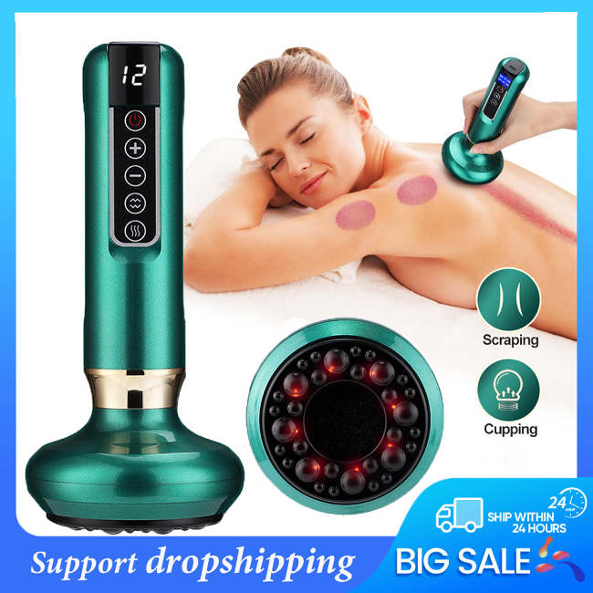 Electric Cupping Massager Vacuum Suction Cup GuaSha Anti Cellulite by Veasoon