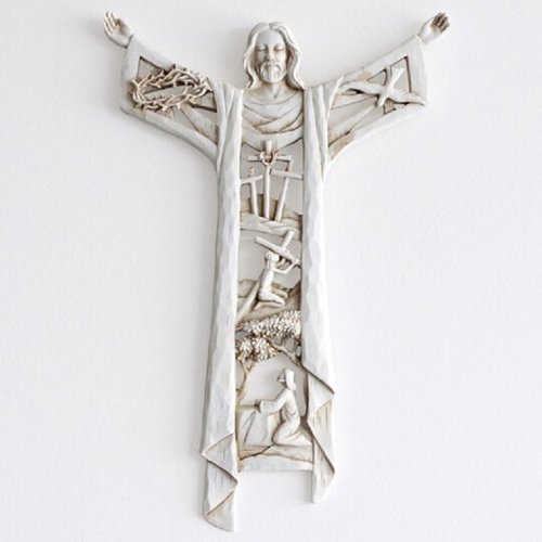 Risen Christ Last Supper Wall Cross Hanging Decoration for First Holy Communion Baptism Christian Gift Religious Accessories