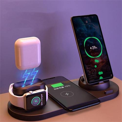 6 in 1 Wireless Charger for iPhone/Android/Type-C USB Phones