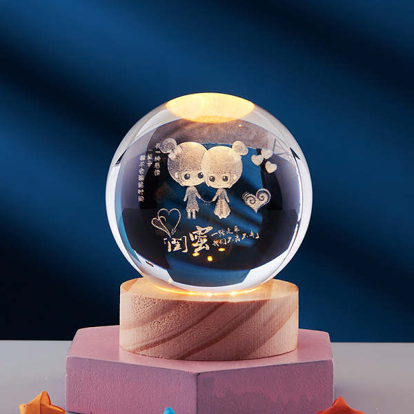3D Crystal Ball Night Lamp
