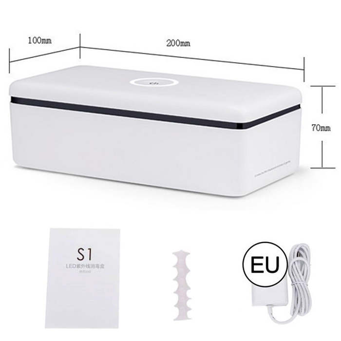 LED UV Sterilizer Box UV Light Bacteria Sanitizer for Cell Phone Makeup Tools Toothbrush