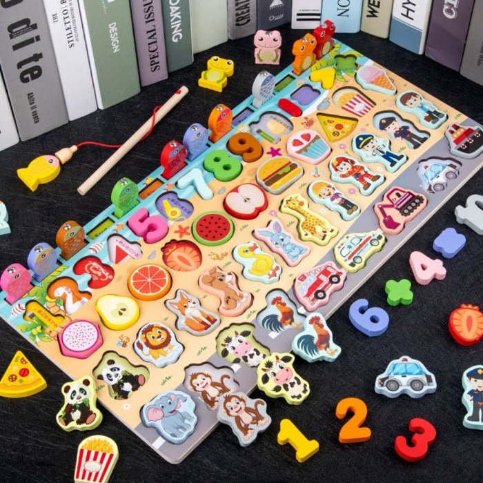 Educational Wooden Block Puzzle Match Board (37 Options)