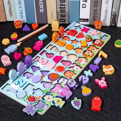 Educational Wooden Block Puzzle Match Board (37 Options)
