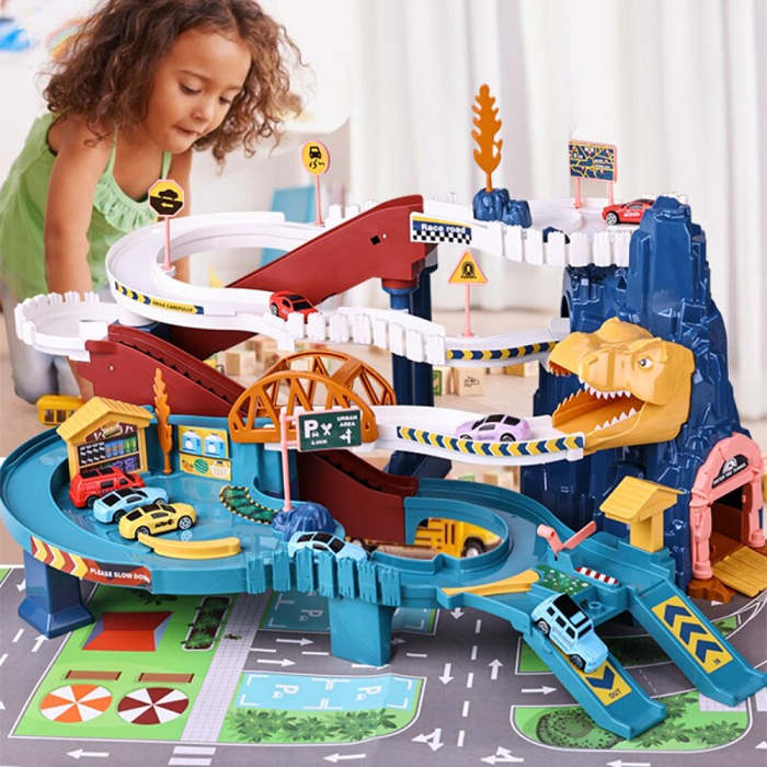 Dinosaur Mini Car Ramp Garage Playset (5 Options)