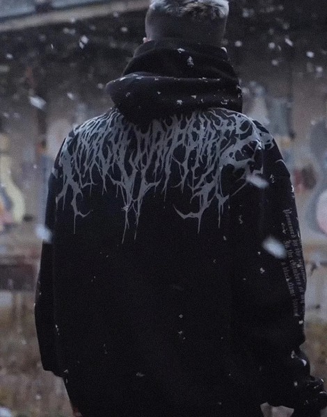 Evil Blood Oversize Large Pattern Hoodie