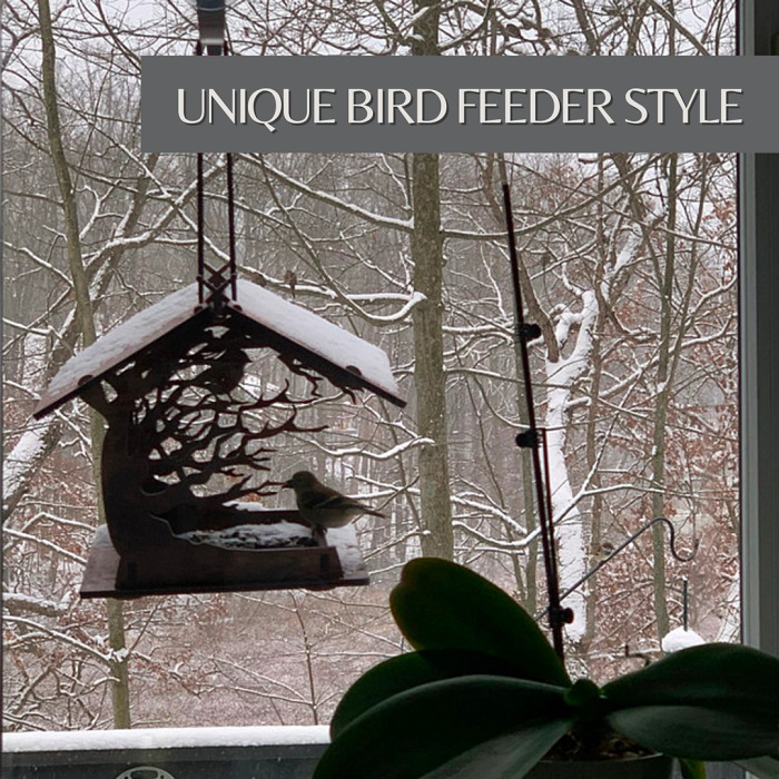 Wooden Bird Feeder House for Garden Yard