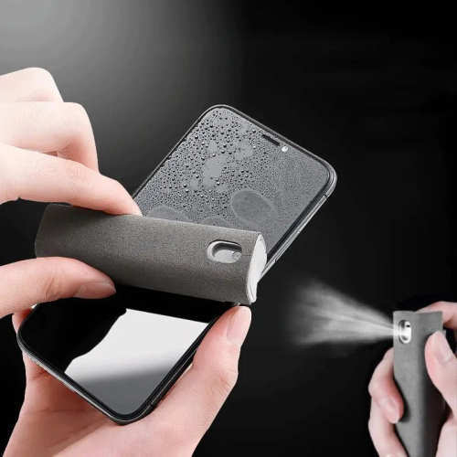 2-in-1 Portable Phone and Tablet Screen Cleaner with Microfiber Cloth by Veasoon