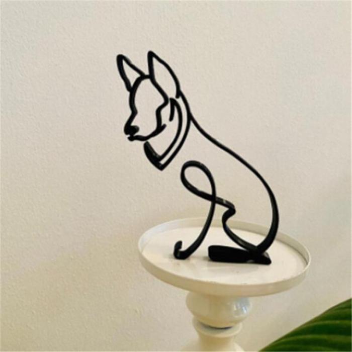 Dog Minimalist Art Sculpture