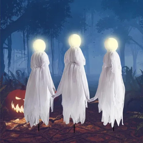 Holding Hands Ghost for Halloween Decoration - Creepy Doll Decoration Garden Stakes