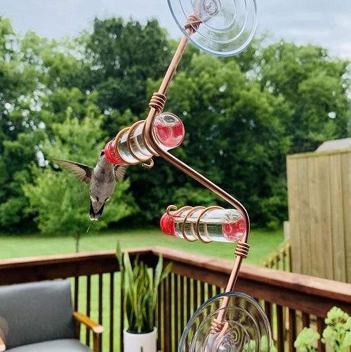 Modern 3 Station Window Hummingbird Feeder
