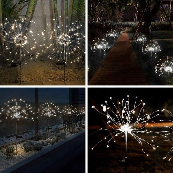 Waterproof Solar Fireworks Lamp