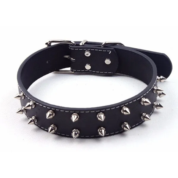 Sharp Spiked Studded Leather Dog Collars