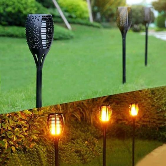 Original Solar Light Flickering Flames Torches