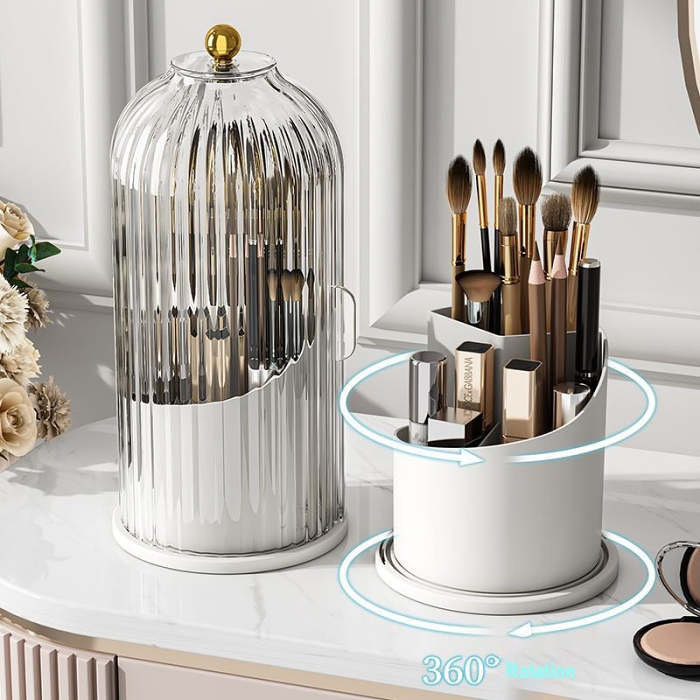 Stylish 360° Rotating Makeup Organizer