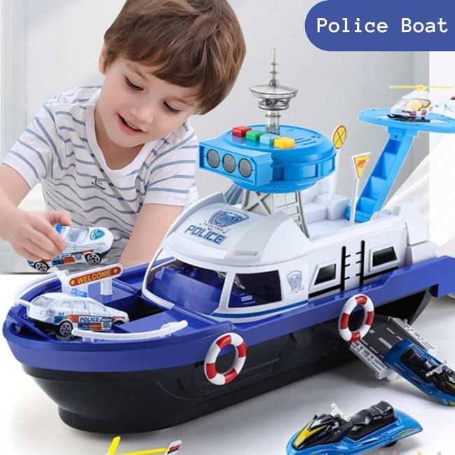 Boat/Car Track Inertia Playset Toy