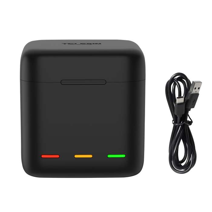 3-Channel USB Quick Charger for GoPro Hero 9 Black
