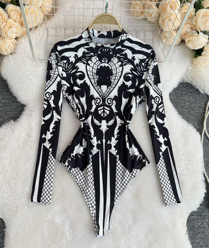 Totem Printing Women'S Vintage Bodysuit
