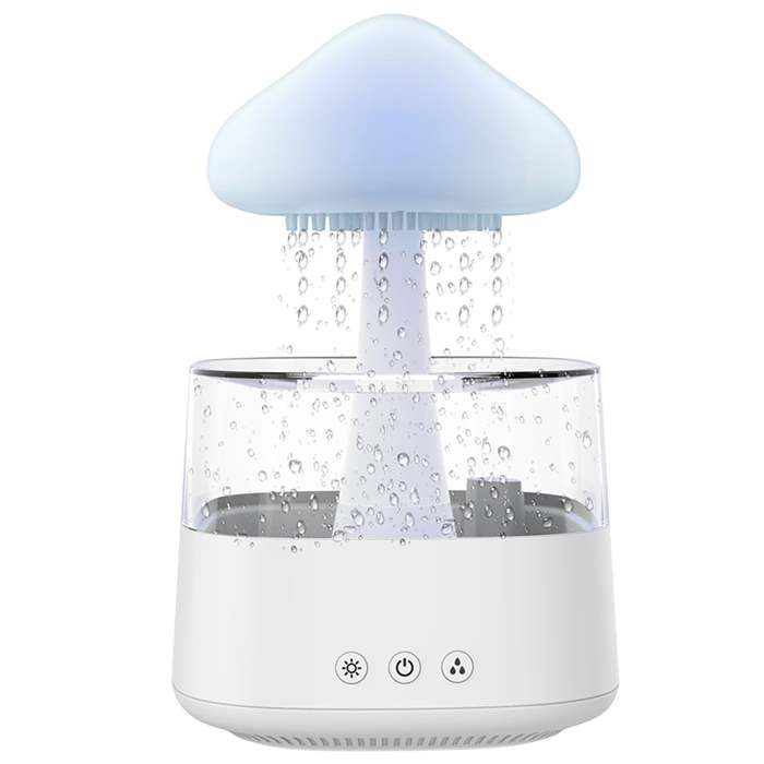 Rain Cloud Humidifier, Rain Cloud Night Light, Aromatherapy Essential Oil Diffuser with 7 Color Changing, Raindrop Sound for Home Office Room